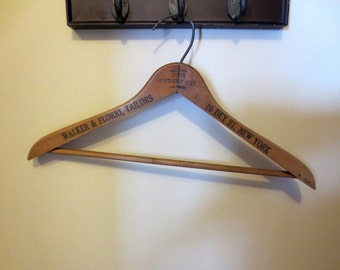 Vintage Wooden Hanger- Walker and Florio