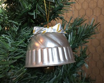 Bell Christmas Ornament from Vintage Gelatin Mold