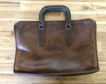 Vintage COACH brown leather briefcase