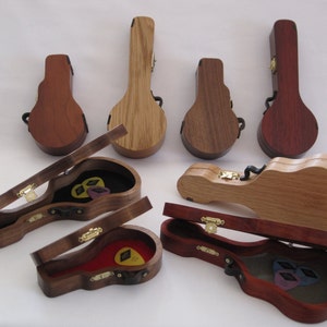 Pick Cases shaped like Guitars, Banjos & Mandolins; Pick Holders for Guitars, Banjos or Mandolins