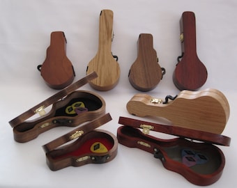 Pick Cases shaped like Guitars, Banjos & Mandolins; Pick Holders for Guitars, Banjos or Mandolins