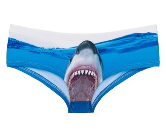 Period Panties - Novelty Shark underwear, Hipster style knickers