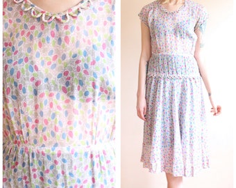 1940s Dress // Jelly Bean Day Dress // vintage 40s dress
