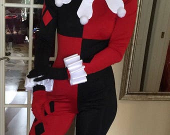 Harley Quinn Costume jumpsuit Custom Made