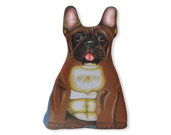 brown french bulldog stuffed animal