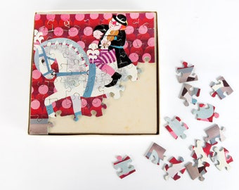 Vintage Jigsaw Puzzle-Clown on Horse