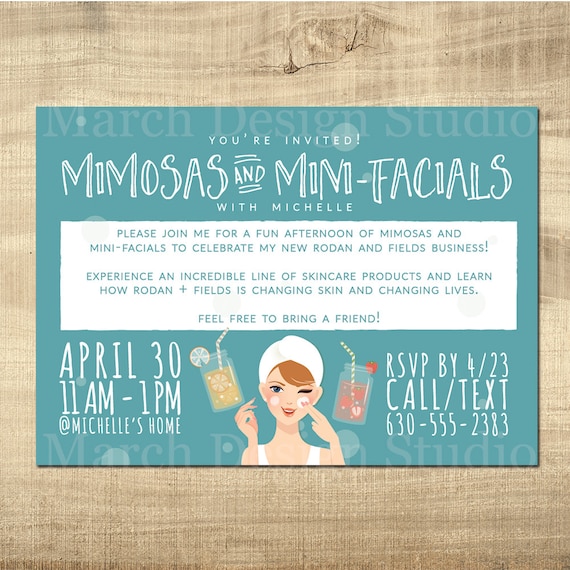 Rodan and Fields Invitation Digital File Custom Invitation