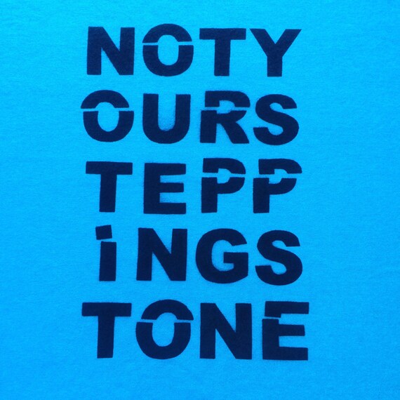 Stepping Stone spray painted shirt