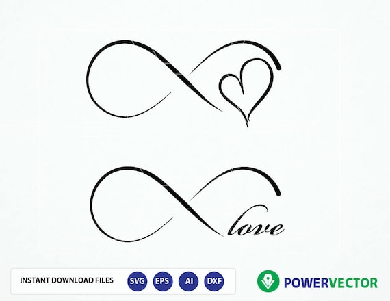 Download Infinity Love Svg Eps Dxf Digital Cut Files. Infinity Heart