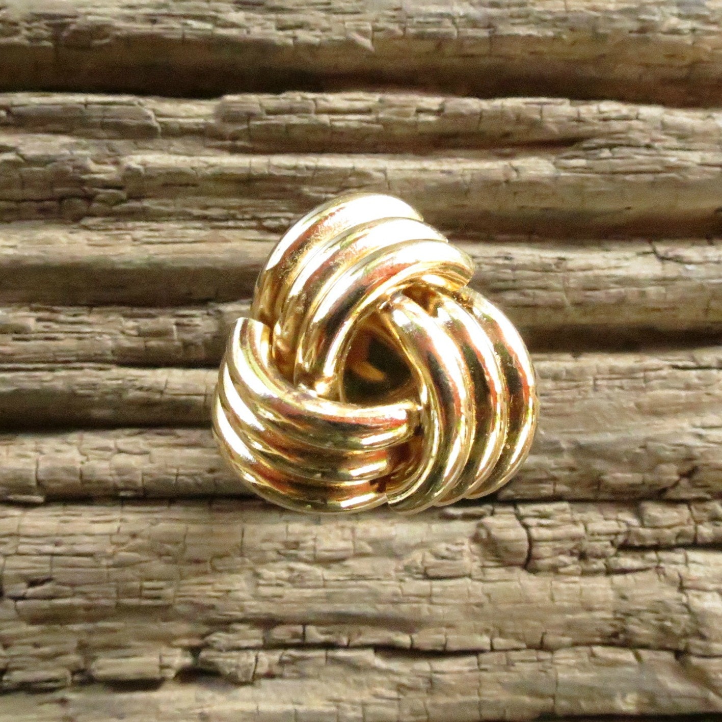 Gold Tone Drawer Pull Vintage Brooch Furniture Knob Upcycled