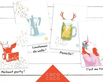 Carococo/ party kit! / série de carte souhait 5x7 par Carol-Anne Pedneault