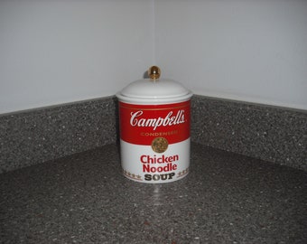 Vintage Campbell's Chicken Noodle Soup Jar 1998