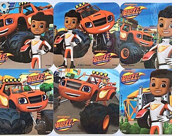 Nickelodeon Blaze and the Monster Machines Refrigerator Magnets, Birthday Party Favors, 6 Nick Jr. Fridge Magnet, Free Set Bonus
