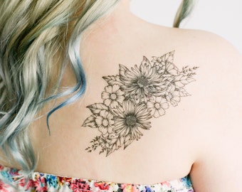 Wildflower Piece Temporary Tattoos- SmashTat