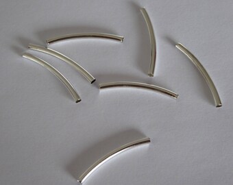 5 metal tubes silver 30 x 2, 5mm