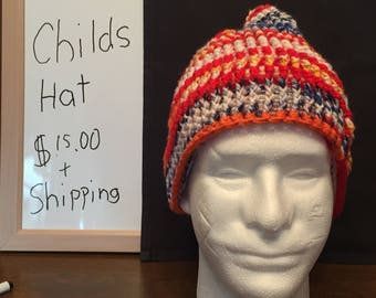 Multicolored childs winter hat
