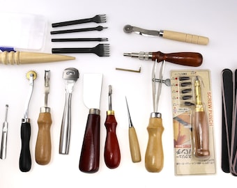 FREE SHIPPING 20pcs Leather Tools Set/ Leather Carving/Leather Kit/Stiching Chisel/ Hole Punch/Leather Craft tools/Working Too/Hole Maker