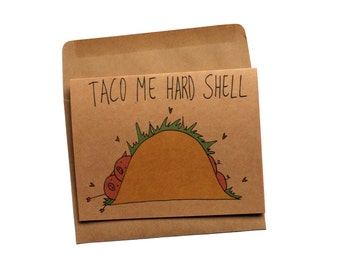 Funny Valentines day card for him naughty valentines card boyfriend valentine card her taco valentines day card husband naughty card for him