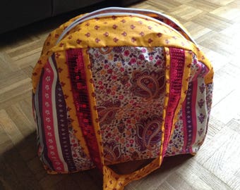 modern bag in coated cotton
