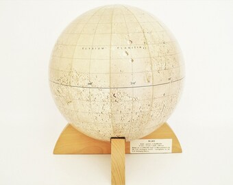 Vintage Mars Globe c1981 Replogle Very Rare
