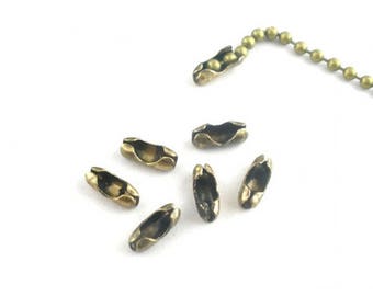 500 bronze clasps for 1.5 to 2mm ball chain