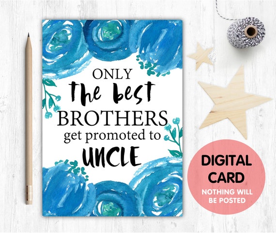 PRINTABLE pregnancy reveal, you're going to be an uncle, i'm pregnant, only the best brothers get promoted to uncle, uncle reveal, baby