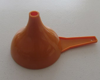 Tupperware Harvest Burnt Orange Funnel, Vintage Tupperware Kitchen Accessory