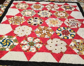 SALE: Kaleidoscope 55"x61" quilt