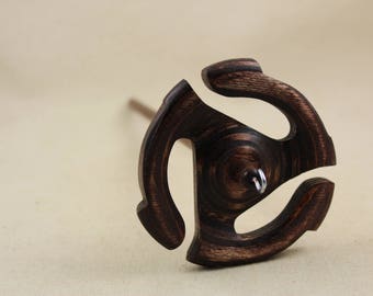 Medium weight Mahogany 45 spindle Top Whorl Drop Spindle