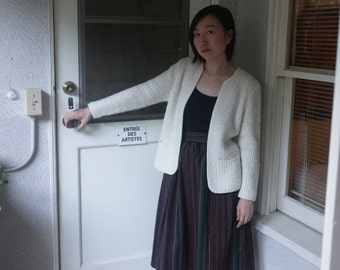Vintage 1980s Cream Cardigan