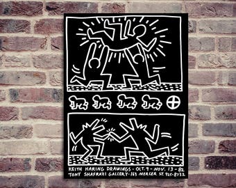 Keith Haring poster. Keith Haring exhibition. Exhibition poster.