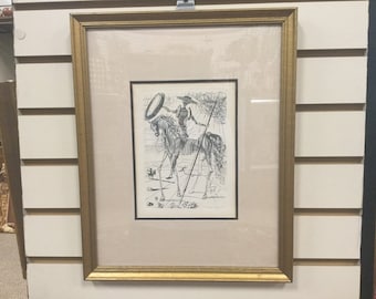 Salvador Dali Signed Lithograph - Don Quiote