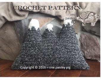 Mountain Range Pillow - PDF CROCHET PATTERN