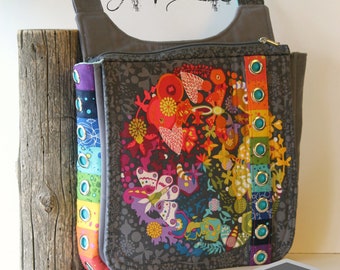 Rainbow Cross Body bag messenger style