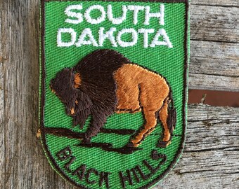 South Dakota Black Hills Vintage Souvenir Travel Patch from Voyager