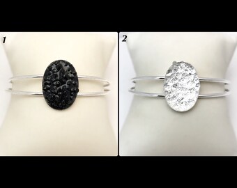 Bracelet "Druzzy' memory of shaped glass beads