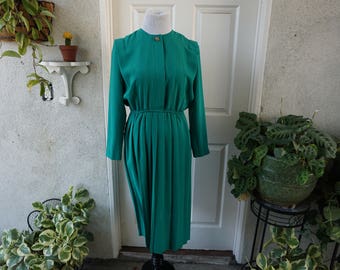 Vintage Pleated Secretary Dress