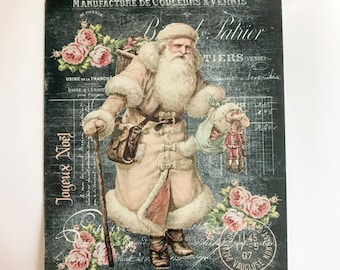 Christmas Sign - Victorian Santa Sign - Wreath Sign - Wreath Attachment