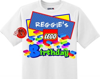 Lego Blocks Birthday Shirt T-shirt