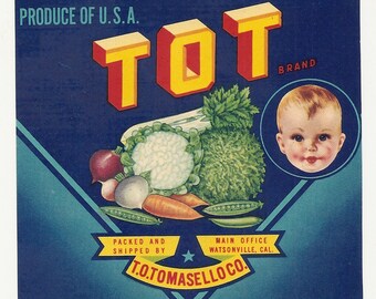 10 Old Vegetable / FRUIT Crate Labels