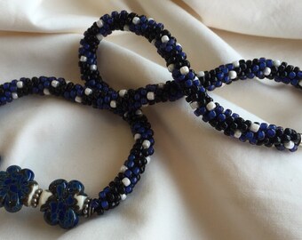 Handwoven beaded necklace