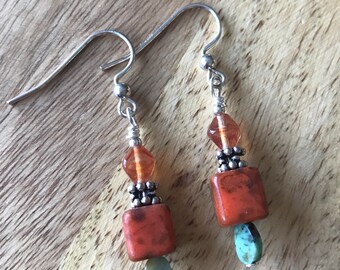 Vintage glass and turquoise