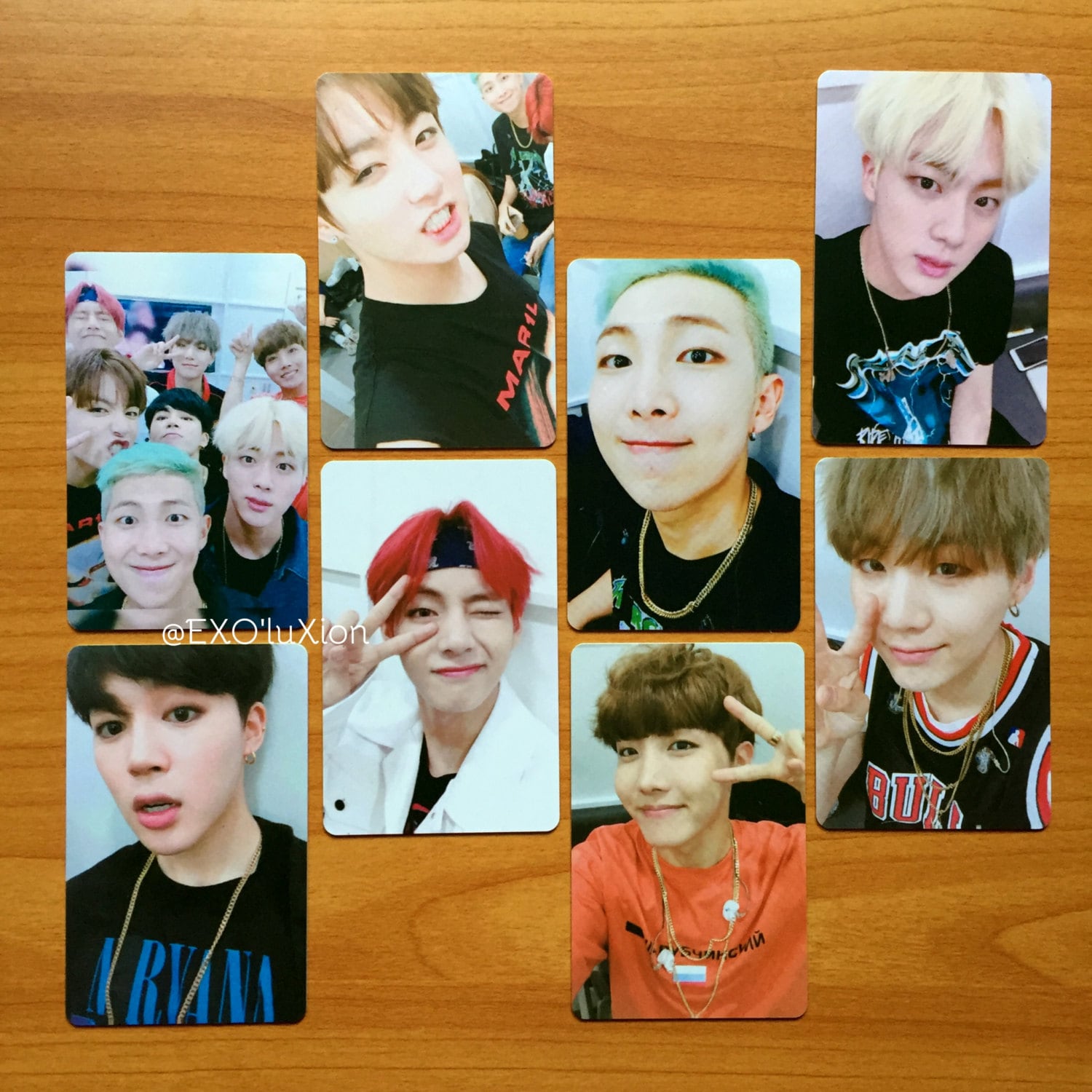 DoubleSided BTS Music Bank Waiting Room Hard Plastic Photo