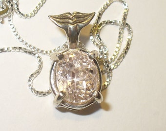 Faceted Kunzite Pendant Necklace - Genuine Natural Pink Gemstone in Solid Sterling Silver