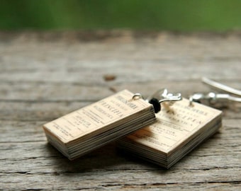 Miniature Book earrings, Principia Mathematica, Newton Book, Math Earrings, Book jewelry, book geek, book nerd, book lover, math geek