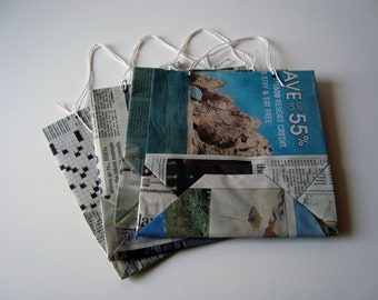 Recycled Newspaper Gift Bags - Small Size