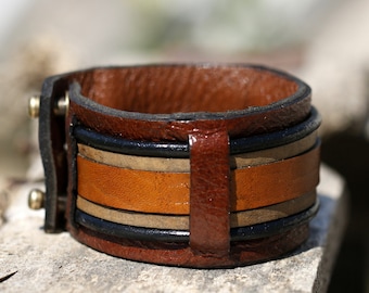 Womens leather bracelet womens cuff bracelet bracelet en cuir womens jewelry Anniversary Gift