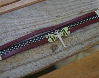 Bracelet with Burgundy dots