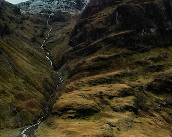 Glencoe Waterfall Art Print