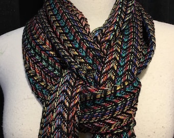 Black Woven Scarf Bamboo